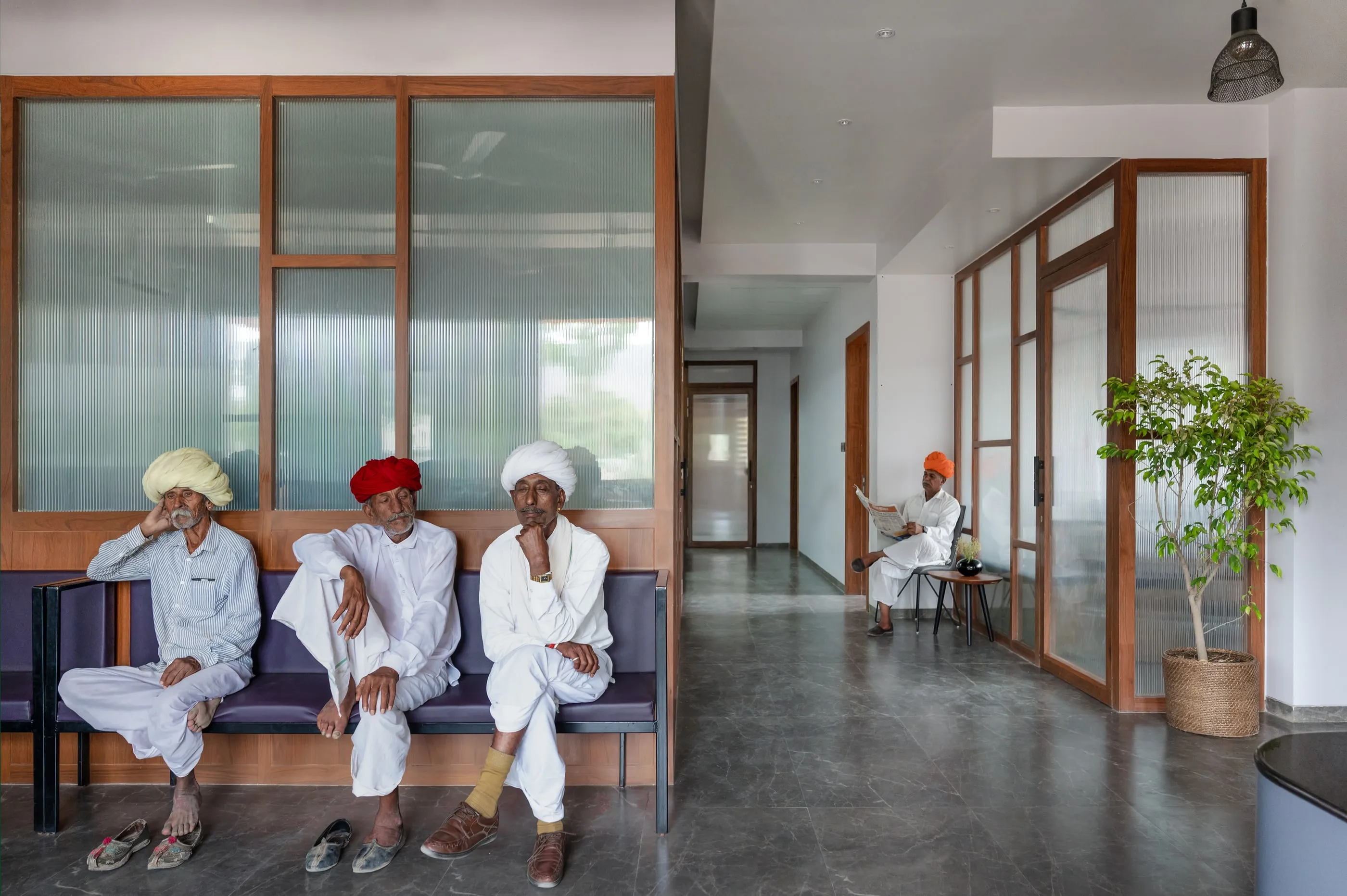 Patients waiting in the clinic