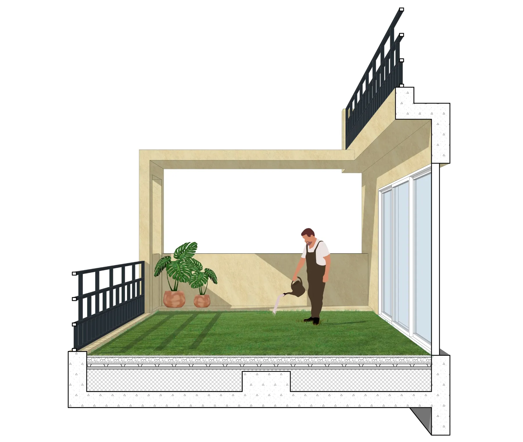 Green roof detail drawing